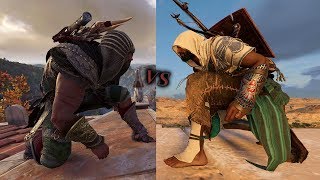 AC Odyssey VS AC Origins  Basic Combat Comparison Stealth amp Unarmed Showcase [upl. by Kahaleel]