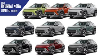 2024 Hyundai Kona Limited  All Color Options  Images  AUTOBICS [upl. by Arundel608]