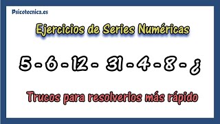 👨🏻‍🏫 Test psicotécnicos de series de numeros resueltos y explicados [upl. by Ferdinana439]