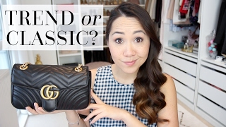 GUCCI MARMONT FLAP BAG  First Impressions [upl. by Namyac]