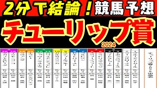 【2分で結論！】チューリップ賞2024レース予想！タガノエルピーダは大外に入った！ミラビリスマジックやガルサブランカなど初の関西遠征も考慮し予想する上でのポイントは？ [upl. by Hynes]