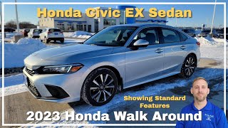 2023 Honda Civic EX Walkaround  Standard Features [upl. by Raji]