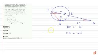 In the given figure triangle ABC is drawn such that AB is tangent to a circle at A whose radi [upl. by Rostand]