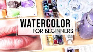 HOW TO USE WATERCOLOR  Guide for Beginners [upl. by Ahsoym]