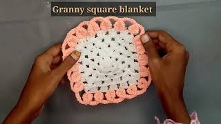 Learn How To Make Crochet Granny Square Blanket At Home  Baby Blanket Crochet Tutorial [upl. by Retsila]