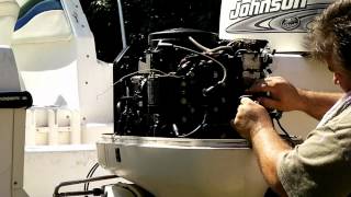 How To Replacing the Powerpack on a Johnson  Evinrude Outboard Motor [upl. by Desdee275]