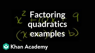 More examples of factoring quadratics with a leading coefficient of 1  Algebra II  Khan Academy [upl. by Atenek]