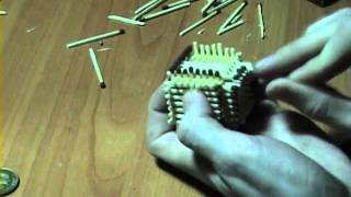 How to make a match house  Делаем домик из спичек [upl. by Oakman]