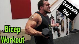 Intense 5 Minute Dumbbell Bicep Workout 2 [upl. by Sukin]