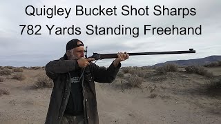 Quigley Bucket Shot 782 Yards Standing Offhand Sharps [upl. by Nivlac]