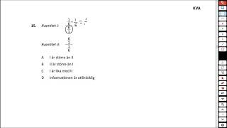 KVA uppgift 15  Högskoleprovet hösten 2020  PP5 [upl. by Merna]
