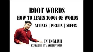 AFFIXES  PREFIX  SUFFIX  EXPLAINED IN ENGLISH  Part 1 [upl. by Prem437]