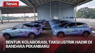 Puskopau Roesmin Nurjadin Kolaborasi Hadirkan Taksi Listrik Evista di Bandara Pekanbaru [upl. by Eznyl755]