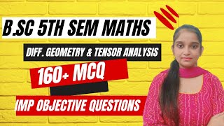 Differential geometry amp Tensor Analysis Objective questionsBSc 5th sem MathsBy Jyoti Chaudhary [upl. by Aratas147]