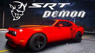 GTA 5 Dodge Challenger SRT Demon Addon  Realistic Engine Sound Mod Showcase on RTX™ 3090 [upl. by Aidnyl]