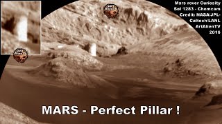 MARS Perfect Pillar in 4K  Artificial Structure ArtAlienTV [upl. by Platus637]