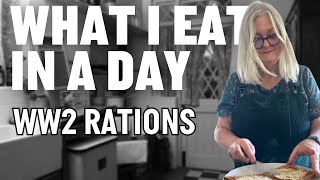 What I Eat in a Day Living on WW2 Rations Brown Betty Irish Potato Cakes  Calories Vlogtober [upl. by Naux735]