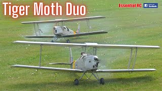 de Havilland Tiger Moth Duo  NitroGlow powered RC formation flying [upl. by Judas]