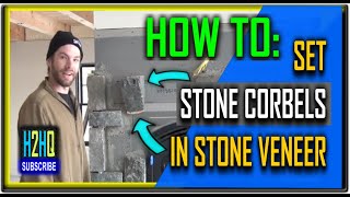 How to Set Stone Corbels In Thin Veneer Make Your Stone Veneer Fireplace Look Like Whole Stone [upl. by Robson]