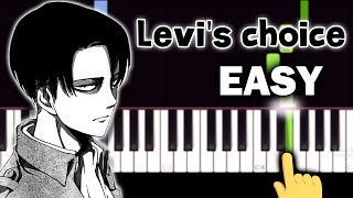 Attack on Titan S 3 EP 6 OST  Levis Choice Thanks AT  EASY Piano tutorial [upl. by Nanji]