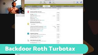 396 Ep 026 Backdoor Roth Turbotax Video Tutorial [upl. by Leiso]