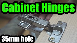 How to install Concealed Cabinet Hinges 35mm Forstner bit Mounting [upl. by Elac720]