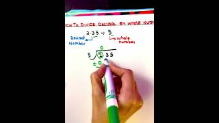 Dividing Decimals with Whole Numbers maths shorts division decimals algebra [upl. by Cochard]