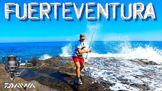 Avventura di Pesca a Fuerteventura Onde Vento Schiuma e Spinning Nuovo Daiwa CERTATE 24 [upl. by Eimrej]