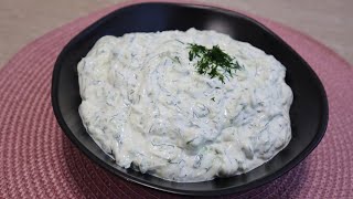 TZATZIKI wie beim Griechen  Tsatsiki Rezept  Tzatziki Sauce recipe [upl. by Alram]