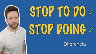 Diferencia entre STOP TO y STOP ING infinitivos y gerundios en inglés [upl. by Pruter]