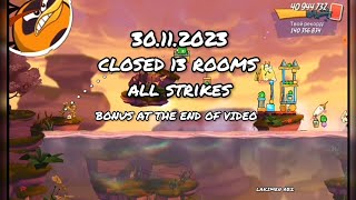 angry birds 2 clan battle 30112023 closed 13 rooms all strikes [upl. by Delilah]