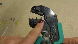 015 CRIMPING STANDARD AVIATION WIRE TERMINALS USING SIMPLE CRIMPER [upl. by Stan300]