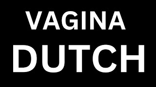 How to Pronounce quotVAGINA in Dutchquot Language how to say VAGINA in Dutch [upl. by Qifahs809]