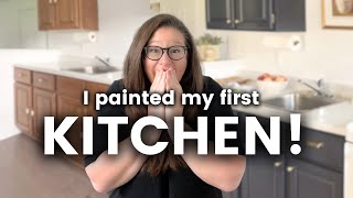 DIY Cabinet Painting  A Bluetiful Kitchen Transformation [upl. by Joslyn300]