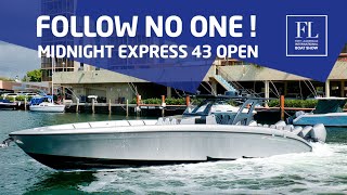 Crazy Speed on a Midnight Express 43 Open  Sea Trial 92 MPH [upl. by Elicul]