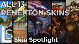 ALL RENEKTON SKINS 2021  Skin Spotlight  League of Legends [upl. by Hareehahs623]