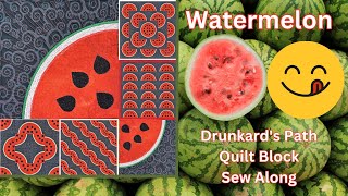 OML Embroidery LIVE Create Stunning Drunkards Path Watermelon Quilt Block in no time [upl. by Adnaval]