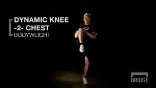 How to Guide Dynamic Knee 2 Chest  BridgeAthletic [upl. by Parker456]