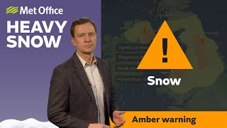 09032023 – Heavy snow amber warnings  Met Office Weather Forecast [upl. by Eninnaj516]