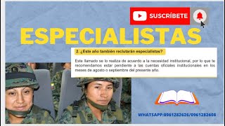 Noticias  ESPECIALISTAS ESMIL Y ESFORSE 2021 [upl. by Petta27]