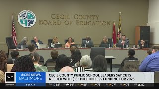 Cecil County schools say cuts needed with 13 million funding deficit [upl. by Nyasuh]