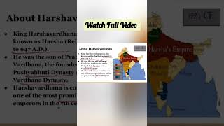 Who were Harshavardhan facts history uppcs2024 ytshortsvideo [upl. by Toft]