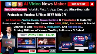 AI Video News Maker Review The Ultimate Faceless AI News Videos Creation Tool [upl. by Mcgrody]