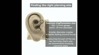 Anti Helix piercing size guide [upl. by Rufford]