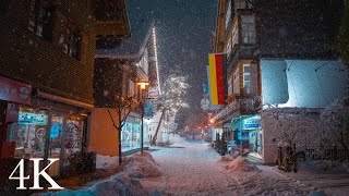 Walking in the strong Snowfall Oberstdorf Germany Christmas Time ASMR 4K [upl. by Pilloff52]