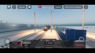 Norfolk southern SD40 high hood 1635 auto train ride roblox train [upl. by Langham]