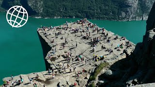 Pulpit Rock Preikestolen Norway Amazing Places [upl. by Orlena]