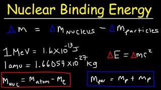 Nuclear Binding Energy Per Nucleon amp Mass Defect Problems  Nuclear Chemistry [upl. by Rip]