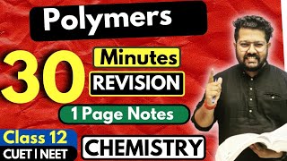 Class 12 Chemistry  Polymers in 30 Minutes  CUET 2023  Chemistry by Bharat Panchal [upl. by Campy273]