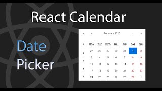 Ultimate Calendar  Date Picker  React Tutorial [upl. by Alpheus239]